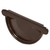 Заглушка желоба 125/90 Optima, Коричневый Ral:8017 Заглушка желоба 125/90 Optima, Коричневый Ral:8017
