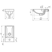 Тумба подвесная Uno 40 с раковиной Como 40 Тумба подвесная Uno 40 с раковиной Como 40