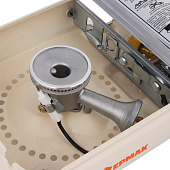 Плитка газовая ЕРМАК из нерж.стали, малая, с переходником, 25х20,5х10см, 1,8кВт 116-048 Плитка газовая ЕРМАК из нерж.стали, малая, с переходником, 25х20,5х10см, 1,8кВт 116-048