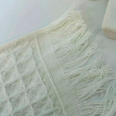 Полотенце вафельное 100х150см Waffle цвет айвори 03-009 Полотенце вафельное 100х150см Waffle цвет айвори 03-009