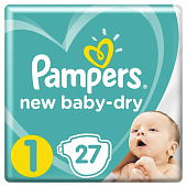  Подгузники Pampers New Baby-Dry Newborn (2-5) 27шт 