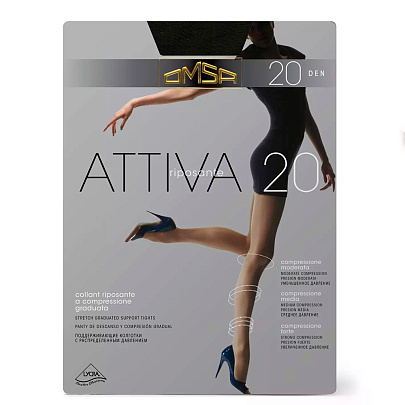  Колготки Omsa Attiva 20, цвет Fumo, размер 5 