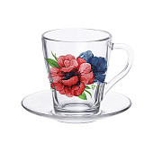 Чайная пара ОСЗ Анемоны стекло 878-585 Чайная пара ОСЗ Анемоны стекло 878-585