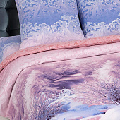  Простынь на резинке 160х200 Mariya DeLuxe, хлопок 100%, арт. ТС-ПР-Р-160 Морозное утро 