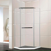  Душевое ограждение 90х90х190 пятиугольное 1 распашная дверь без поддона стекло 6мм DP91 ODA 