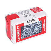 Саморезы универсальные оцинкованные ШУц 4,0х16мм, потайная голова, 200шт Саморезы универсальные оцинкованные ШУц 4,0х16мм, потайная голова, 200шт