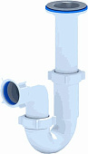 Сифон для мойки Ани 1 1/2"х40 прямоточный, нерж реш D0500