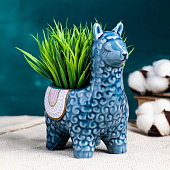 Кашпо "Лама Ама" 14х10х15см, 0,3 л,микс 7876461 Кашпо "Лама Ама" 14х10х15см, 0,3 л,микс 7876461