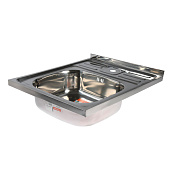  Мойка накладная 50х60мм 0.6мм с сифоном 6050AB Accoona 