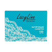 Салфетки для лица LACY LINE 100шт матирующие Салфетки для лица LACY LINE 100шт матирующие