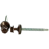  Саморезы кровельные 4,8х51мм, 40шт, RAL 8017 шоколадно-коричневый 