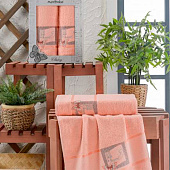 Комплект полотенец в коробке MERZUKA махровые 2 шт.CLASSY (оранжевый) Комплект полотенец в коробке MERZUKA махровые 2 шт.CLASSY (оранжевый)