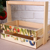 Набор кашпо Новогодний №3 3 в 1, натуральный 4406444 Набор кашпо Новогодний №3 3 в 1, натуральный 4406444