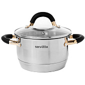 Кастрюля Servitta Nero rosa 1,8 л Sr0122 Кастрюля Servitta Nero rosa 1,8 л Sr0122