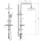  Душевая система ST1010 ESKO 