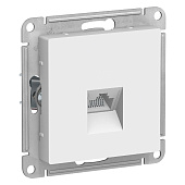 Розетка компьютерная встраиваемая RJ45 UTP cat 5e, цвет белый, SE AtlasDesign