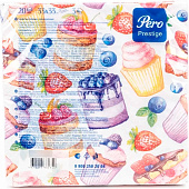 Салфетки бумажные Pero Prestige 3-х сл 33х33 Тирамису 20шт Арт.2340 Салфетки бумажные Pero Prestige 3-х сл 33х33 Тирамису 20шт Арт.2340