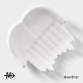 Блюдо фарфоровое Magistro «Ладони», 20х18х5 см, белый 10066654 Блюдо фарфоровое Magistro «Ладони», 20х18х5 см, белый 10066654