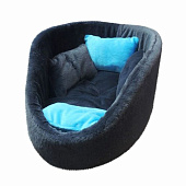  Лежанка ZooMoDa Плюш, овальная, четыре подушки, вид 1 