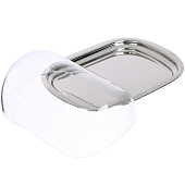 Масленка металлическая с акриловой крышкой, 16x5,5x12см 844-059 Масленка металлическая с акриловой крышкой, 16x5,5x12см 844-059