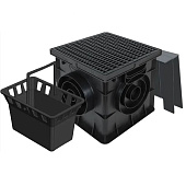 Дождеприемник Gidrolica Point пластиковый универсальный 300x300x300мм Дождеприемник Gidrolica Point пластиковый универсальный 300x300x300мм