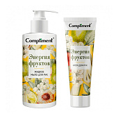  Подарочный набор Compliment Энергия фруктов №1141 жен. (мыло 320 + крем для рук 100) 
