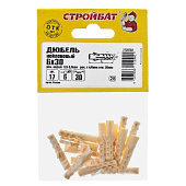 Дюбель нейлоновый 6х30 мм (17 шт) Стройбат Дюбель нейлоновый 6х30 мм (17 шт) Стройбат