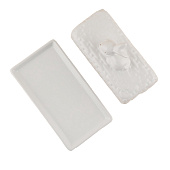  Маслёнка «Лесные кролики», 20,5х11х15,5 см, белая 9824834 