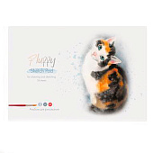 Альбом для рисования А4 24л скрепка Акварельные котики, АР4ск24 10913 Альбом для рисования А4 24л скрепка Акварельные котики, АР4ск24 10913