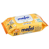  Влажные салфетки детские Mepsi Gentle care, ромашка 72шт Арт.0173 (ф20) 