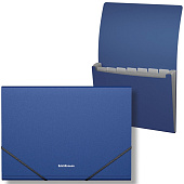 Папка на резинке 6 отд. А4 600мкм ErichKrause Matt Classic синяя (4/20) /50415/ Папка на резинке 6 отд. А4 600мкм ErichKrause Matt Classic синяя (4/20) /50415/