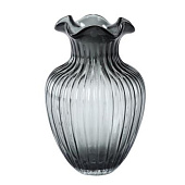  Ваза настольная h=21см, серое стекло 7022 