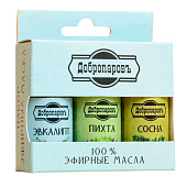 Набор эфирных масел эвкалипт, пихта, сосна, "Добропаровъ", 3 шт по 17 мл 3803511