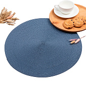  Салфетка сервировочная Доляна  "Классика", синий d 38 см 7867458 