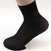  Женские носки лайкра (10 п) 30 ден черные (one size) 