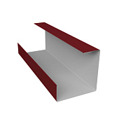 Планка угла внутреннего 0,4х115х115 L=2м (RAL 3005 Красное вино)