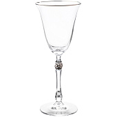  Набор бокалов для белого вина Crystal Bohemia Parus "Отводка платина, платиновый шар" 185мл (6шт) БСС0246 