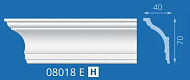  Плинтус потолочный экструд 2м 08018Е 40х70х80 бел д/натяжн потолка / Формат 
