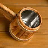  Черпак из липы "Добрыня", 0.5л, 54 см, нержавеющая вставка, с длинной ручкой, Термо 4846547 