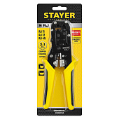 Кримпер для обжима телефонных и компьютерных клемм S-RJ, (RJ45, RJ11, RJ12, STAYER Кримпер для обжима телефонных и компьютерных клемм S-RJ, (RJ45, RJ11, RJ12, STAYER