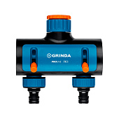 Поливочный распределитель 3/4" - 1"GRINDA TS-2, двухканальный с внутренней резьбой,8-426312 Поливочный распределитель 3/4" - 1"GRINDA TS-2, двухканальный с внутренней резьбой,8-426312