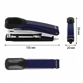  Степлер №10 12 л deVENTE Liquid Metal, синий, металл, с антистеплером, 4142337 