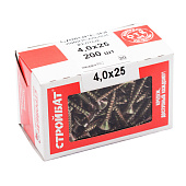 Саморезы универсальные желтые ШУж 4,0х25мм, потайная голова, 200шт Саморезы универсальные желтые ШУж 4,0х25мм, потайная голова, 200шт