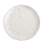 Блюдо Light pumpkin  22 см, белое, в крапинку, Тыква ANLAF-FDWS-031224-1