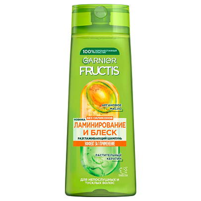  Шампунь Fructis Ламинирование и блеск 400мл 