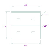 Тумба Марбл 65 подвесная мрамор/камень бетонный с раковиной Оскар 65 65.13 Onika 