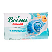  Мыло туалетное Весна Морские минералы и соевое молочко 90г Арт.6206 