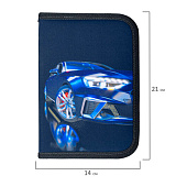 Пенал BRAUBERG, 1 отделение, 1 откидная планка, полиэстер, 21х14 см, Super car, 272325 Пенал BRAUBERG, 1 отделение, 1 откидная планка, полиэстер, 21х14 см, Super car, 272325