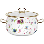 Кастрюля OMS collection Полевые цветы 2,8 л белый 1005-FF-18-Gd Кастрюля OMS collection Полевые цветы 2,8 л белый 1005-FF-18-Gd