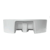 Раковина накладная Best Shelf 433x433х119 WB.CT/Best/43-C.Shelf/WHT.G/S1 Sanita Lux